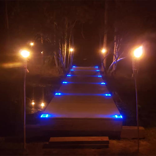 Colorful Solar Road Stud Light In US Small Bridge